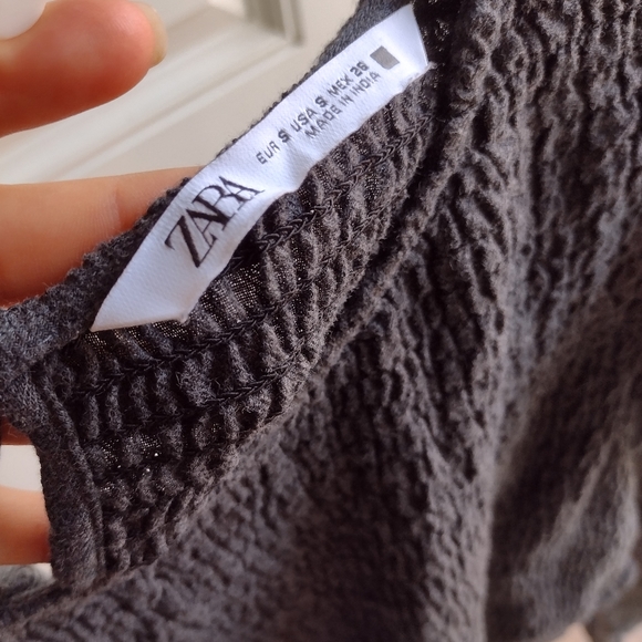 NWT ZARA  Ruffle Cable Knit Floral Sweater top - Picture 4 of 7